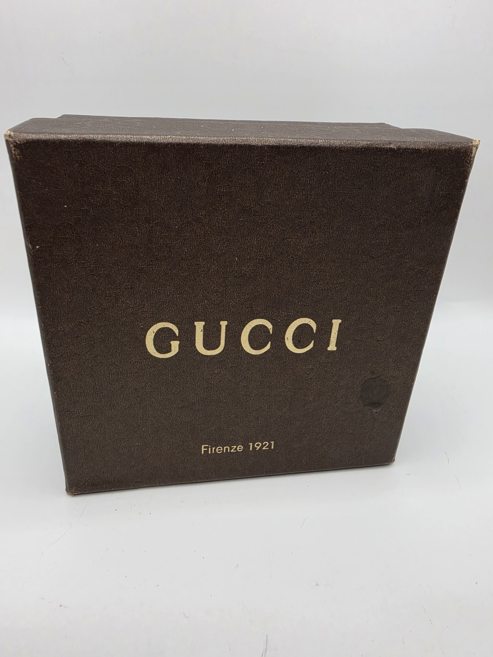 Vintage Gucci Firenze 1921 Gift Belt Box Chocolate Brown Accessories Box
